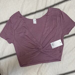 SO Crop Top with V-Neck and Tie Front NWT